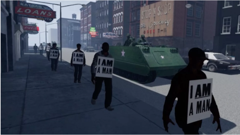 An image for the VR film "I Am A Man." Photo courtesy of Derek Ham